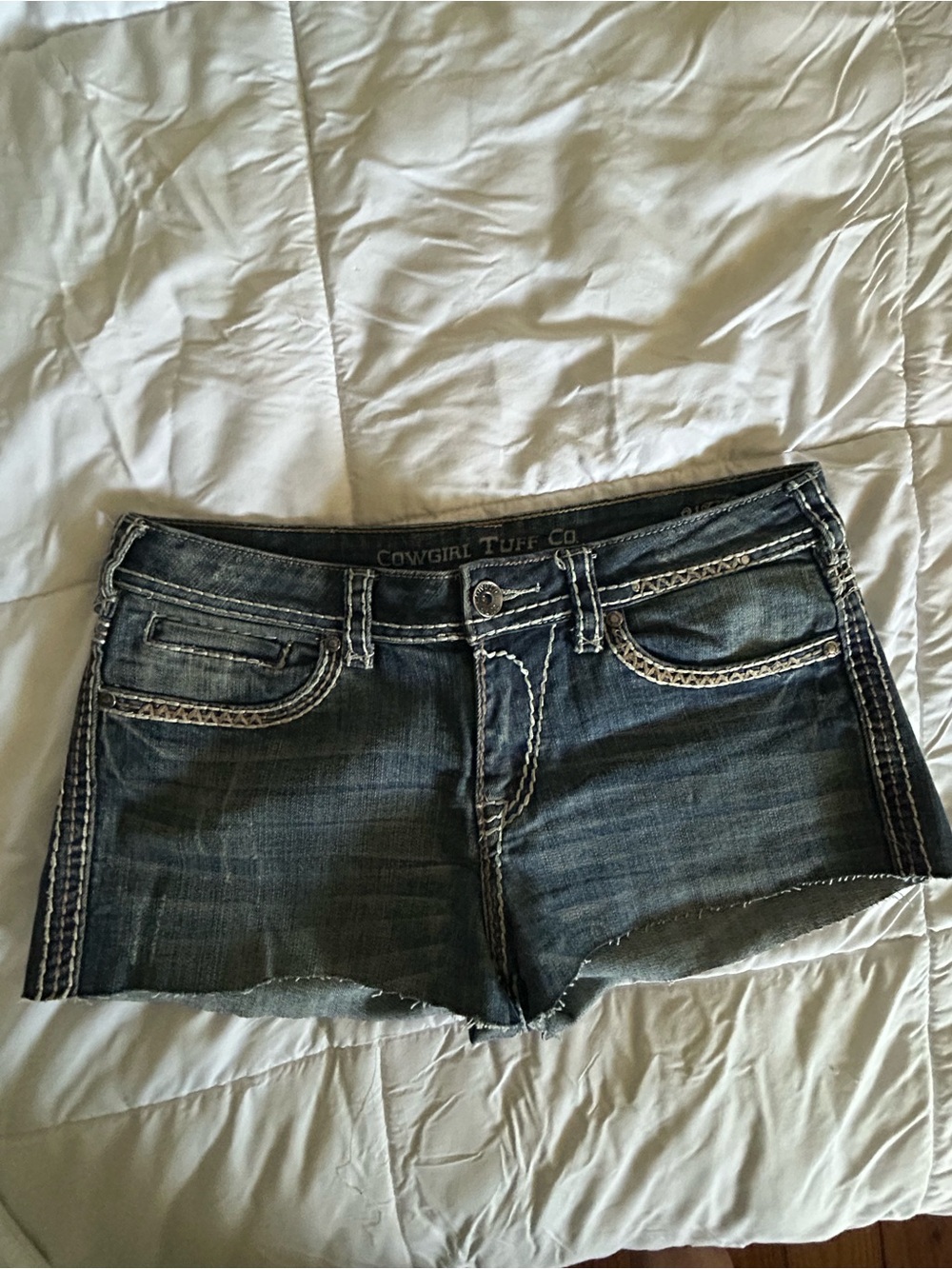 Cowgirl Tuff Blue Denim Shorts